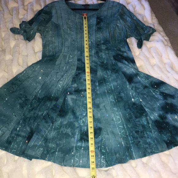 Sami & Jo Plus Turquoise dress with sequins - Picture 12 of 15